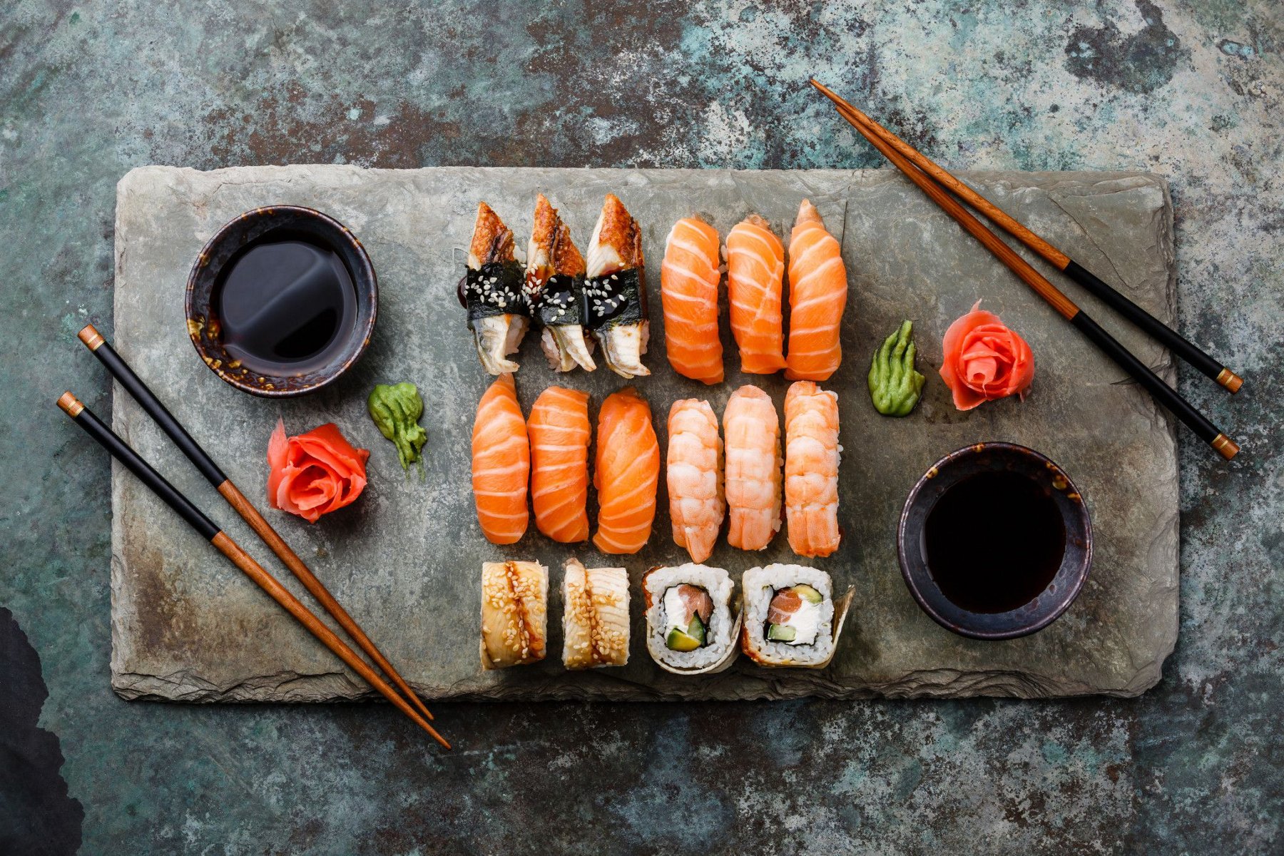 Sushi platter from Princess’s official Makoto Ocean dining collection