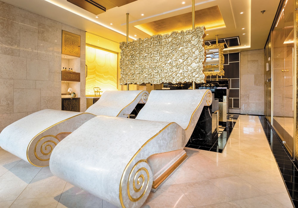 Private spa in the Regent Suite aboard Seven Seas Explorer